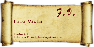 Filo Viola névjegykártya
